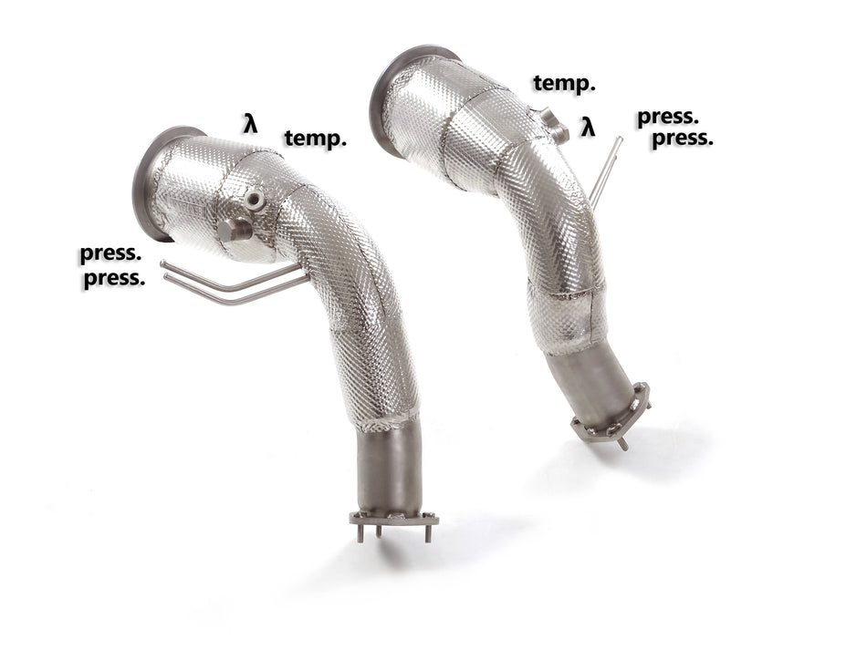 Audi RS6 C8 - RVS Sportmetal kat 200cells  L+R met verwijdering deeltjesfilter.